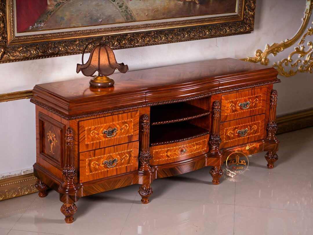 مرکز خرید میز تلویزیون چوبی سلطنتی